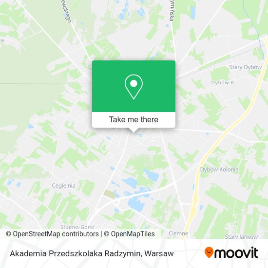 Карта Akademia Przedszkolaka Radzymin