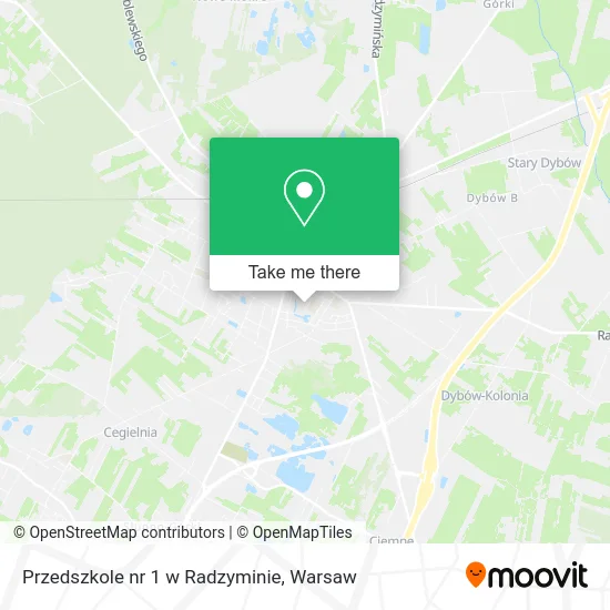 Карта Przedszkole nr 1 w Radzyminie