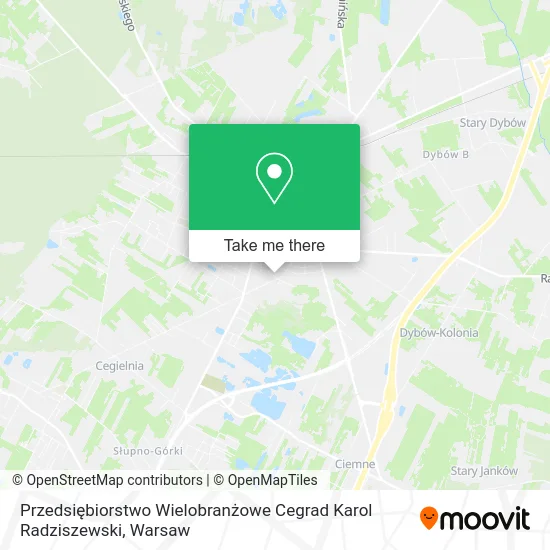 Карта Przedsiębiorstwo Wielobranżowe Cegrad Karol Radziszewski