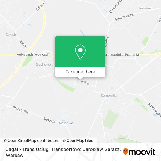 Карта Jagar - Trans Usługi Transportowe Jarosław Garasz