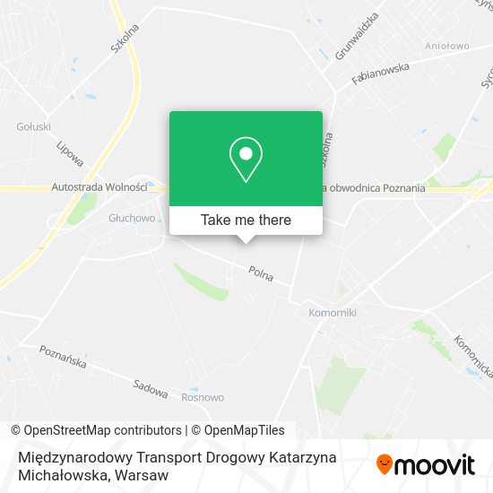 Międzynarodowy Transport Drogowy Katarzyna Michałowska map