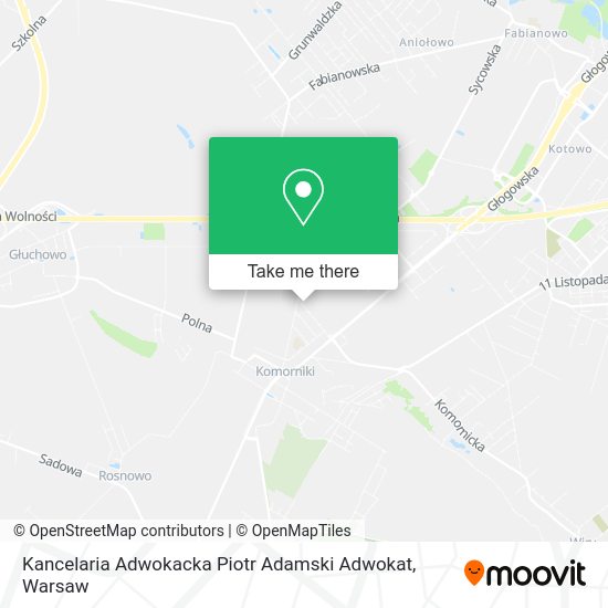 Kancelaria Adwokacka Piotr Adamski Adwokat map