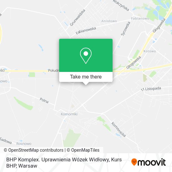 BHP Komplex. Uprawnienia Wózek Widłowy, Kurs BHP map