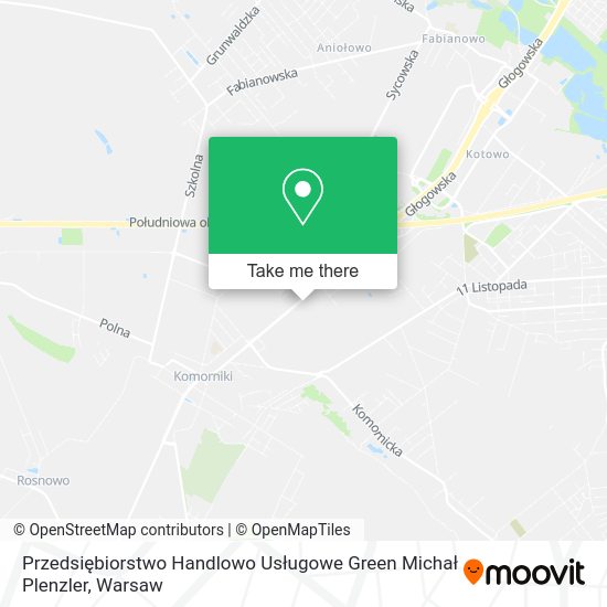 Przedsiębiorstwo Handlowo Usługowe Green Michał Plenzler map