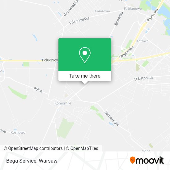 Bega Service map