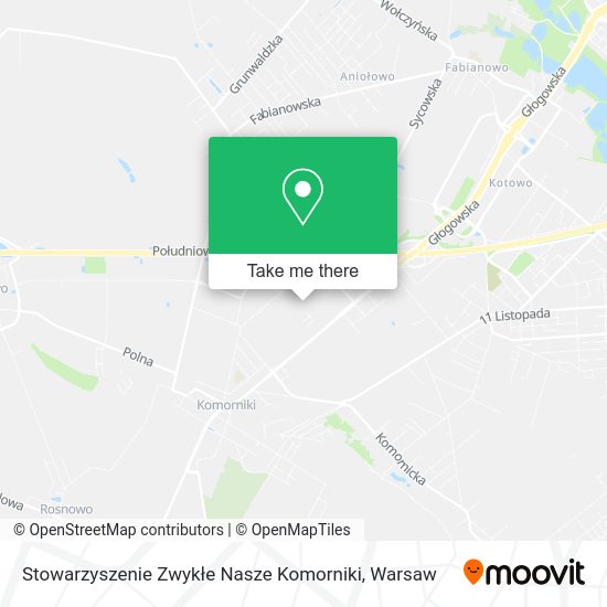 Карта Stowarzyszenie Zwykłe Nasze Komorniki