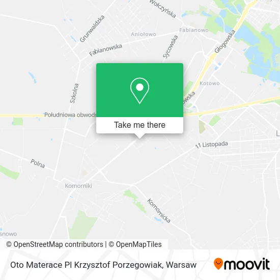 Карта Oto Materace Pl Krzysztof Porzegowiak