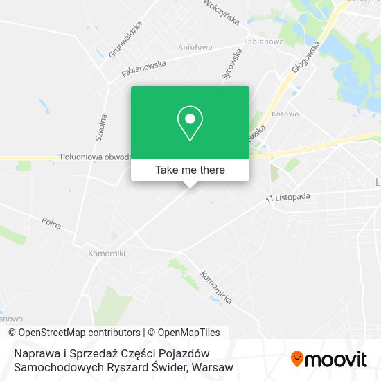 Naprawa i Sprzedaż Części Pojazdów Samochodowych Ryszard Świder map