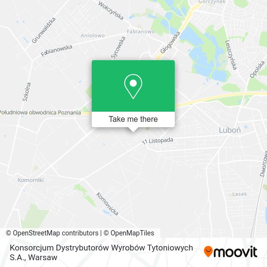 Konsorcjum Dystrybutorów Wyrobów Tytoniowych S.A. map