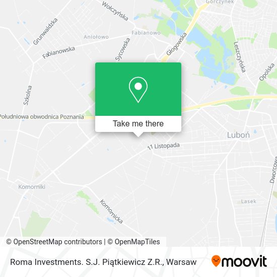 Roma Investments. S.J. Piątkiewicz Z.R. map