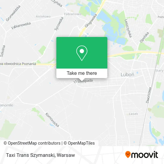 Карта Taxi Trans Szymanski