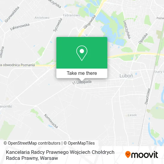 Карта Kancelaria Radcy Prawnego Wojciech Chołdrych Radca Prawny