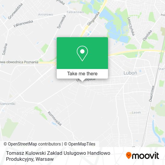 Tomasz Kulowski Zaklad Uslugowo Handlowo Produkcyjny map