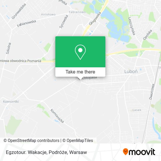 Egzotour. Wakacje, Podróże map