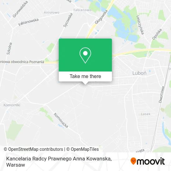 Карта Kancelaria Radcy Prawnego Anna Kowanska