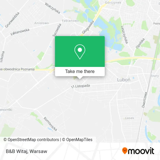 Карта B&B Witaj