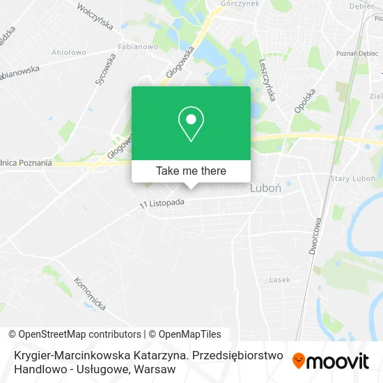 Krygier-Marcinkowska Katarzyna. Przedsiębiorstwo Handlowo - Usługowe map