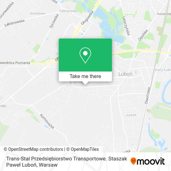 Карта Trans-Stal Przedsiębiorstwo Transportowe. Staszak Paweł Luboń