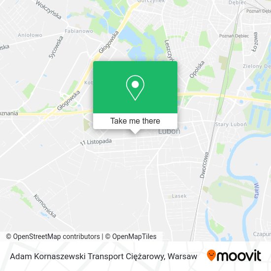 Adam Kornaszewski Transport Ciężarowy map