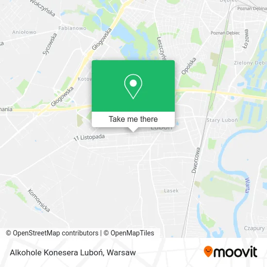 Alkohole Konesera Luboń map