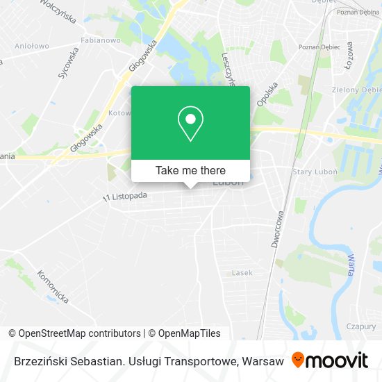 Brzeziński Sebastian. Usługi Transportowe map