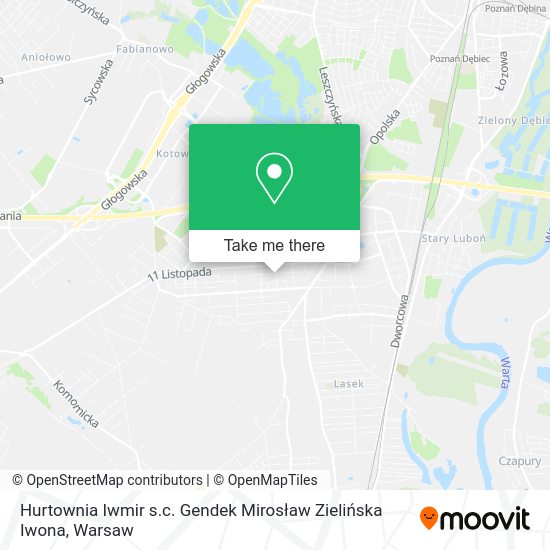 Hurtownia Iwmir s.c. Gendek Mirosław Zielińska Iwona map