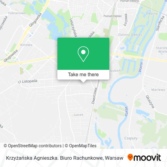 Krzyżańska Agnieszka. Biuro Rachunkowe map