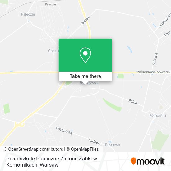 Przedszkole Publiczne Zielone Żabki w Komornikach map