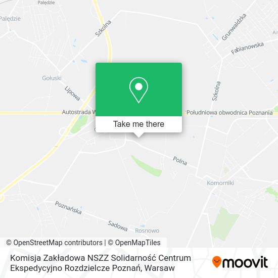 Komisja Zakładowa NSZZ Solidarność Centrum Ekspedycyjno Rozdzielcze Poznań map