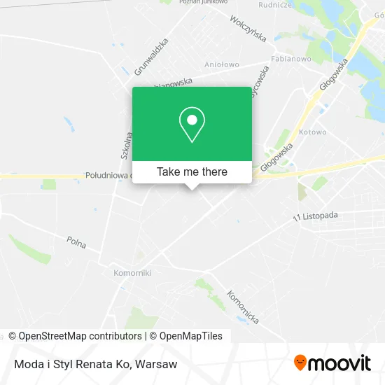 Карта Moda i Styl Renata Ko