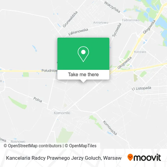 Карта Kancelaria Radcy Prawnego Jerzy Goluch