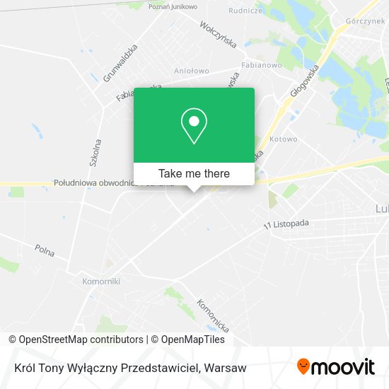 Król Tony Wyłączny Przedstawiciel map