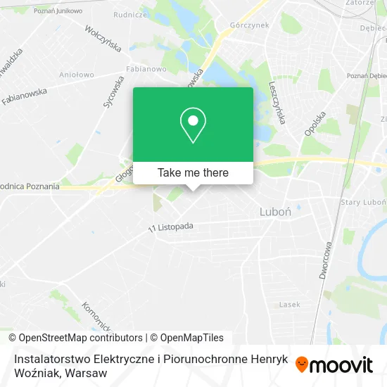 Карта Instalatorstwo Elektryczne i Piorunochronne Henryk Woźniak