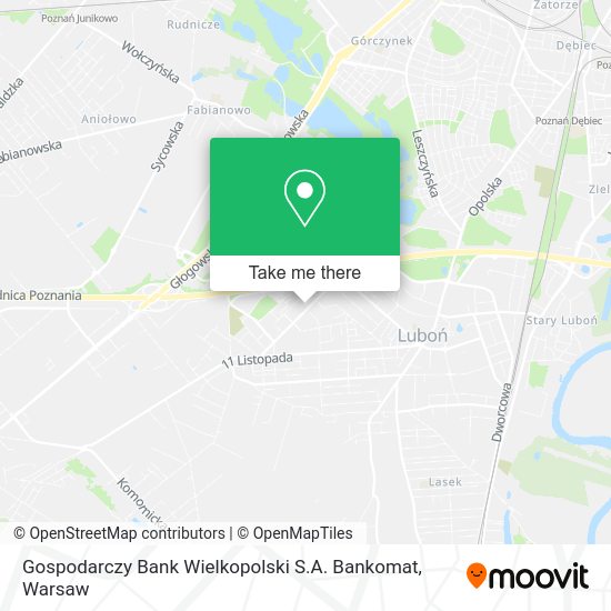 Gospodarczy Bank Wielkopolski S.A. Bankomat map