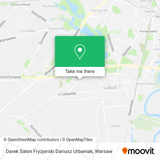 Карта Darek Salon Fryzjerski Dariusz Urbaniak