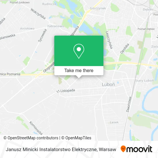Карта Janusz Minicki Instalatorstwo Elektryczne