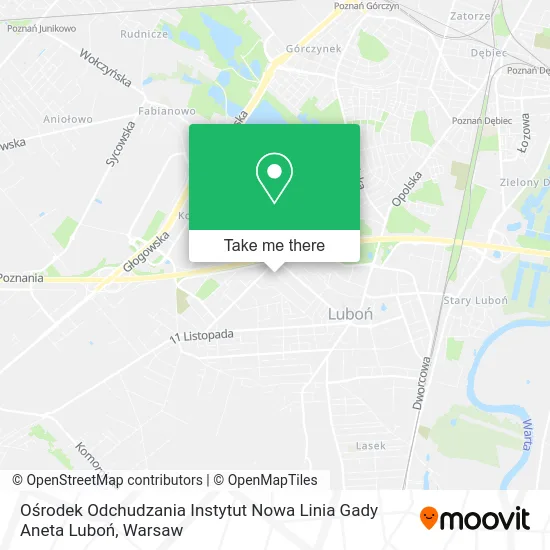 Ośrodek Odchudzania Instytut Nowa Linia Gady Aneta Luboń map