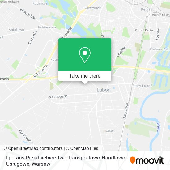 Lj Trans Przedsiębiorstwo Transportowo-Handlowo-Usługowe map