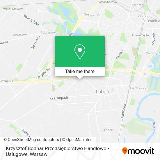 Krzysztof Bodnar Przedsiębiorstwo Handlowo - Usługowe map