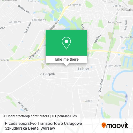 Przedsiebiorstwo Transportowo Uslugowe Szkudlarska Beata map