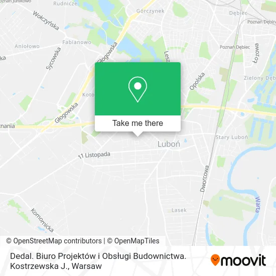Dedal. Biuro Projektów i Obsługi Budownictwa. Kostrzewska J. map