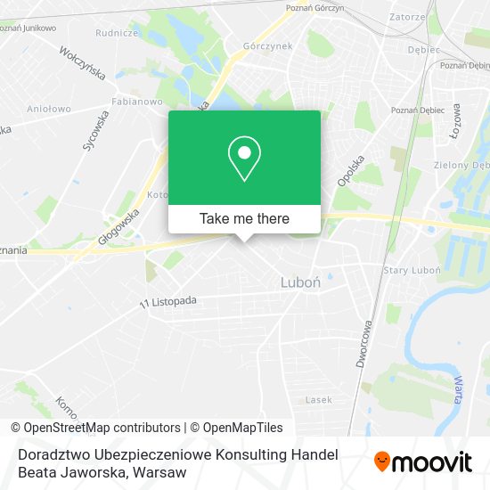 Doradztwo Ubezpieczeniowe Konsulting Handel Beata Jaworska map