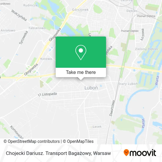 Карта Chojecki Dariusz. Transport Bagażowy