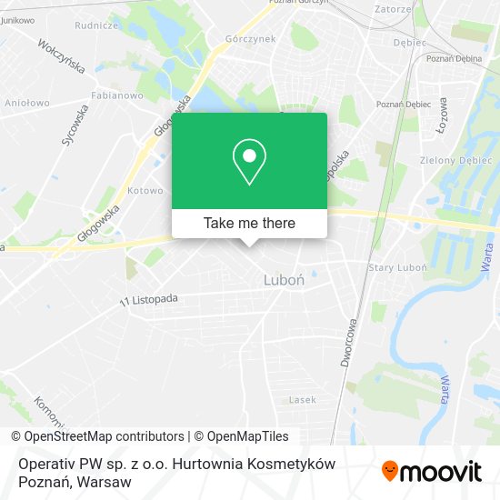 Operativ PW sp. z o.o. Hurtownia Kosmetyków Poznań map