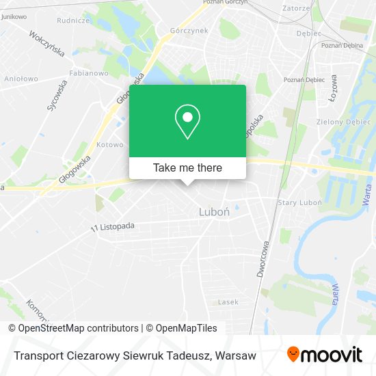 Карта Transport Ciezarowy Siewruk Tadeusz