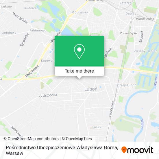 Pośrednictwo Ubezpieczeniowe Władysława Górna map