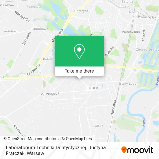 Карта Laboratorium Techniki Dentystycznej. Justyna Frątczak