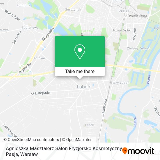 Карта Agnieszka Masztalerz Salon Fryzjersko Kosmetyczny Pasja