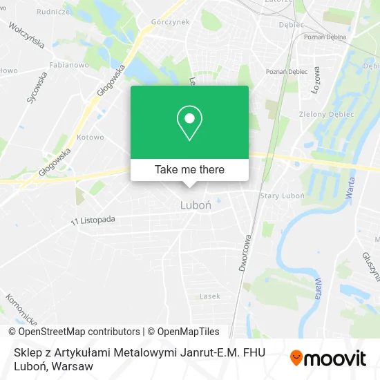 Sklep z Artykułami Metalowymi Janrut-E.M. FHU Luboń map