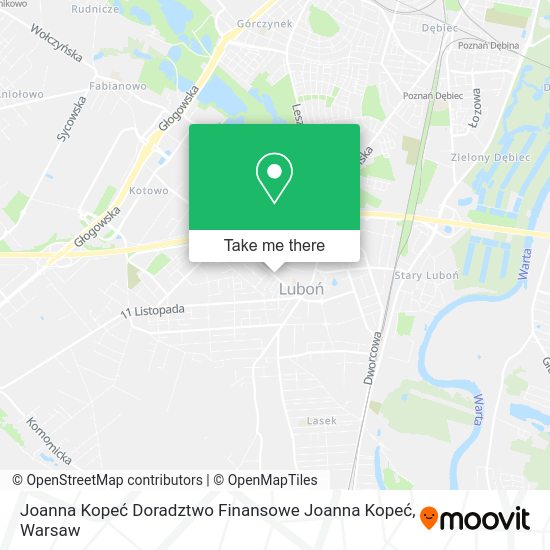 Joanna Kopeć Doradztwo Finansowe Joanna Kopeć map